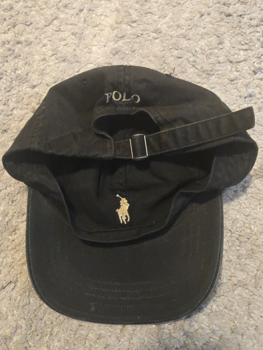 Polo Ralph Lauren Classic Black Cotton Chino Baseball Dad Hat - Picture 4 of 4